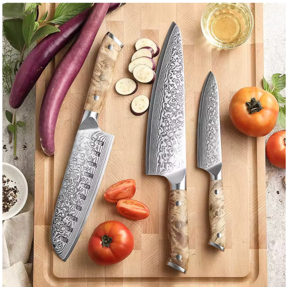 Coffret de 3 Couteaux de Cuisine Professionnels – Édition kodama