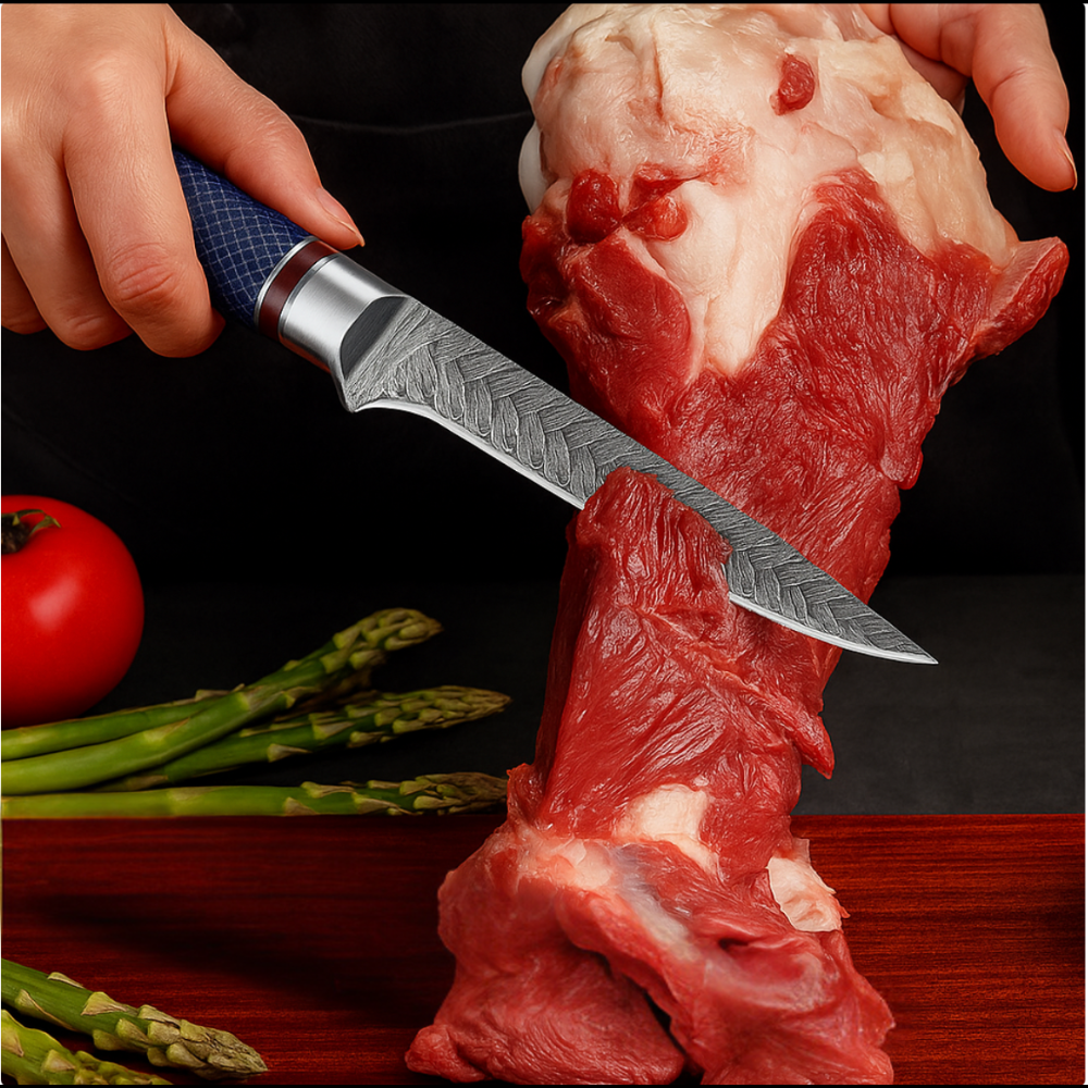 Couteau de Cuisine Japonais - Couteau A Désosser - Edition Aomi Bleu Marine