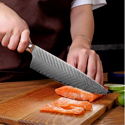 Couteau de Cuisine Japonais - Couteau De Chef - Edition Aomi Bleu Marine