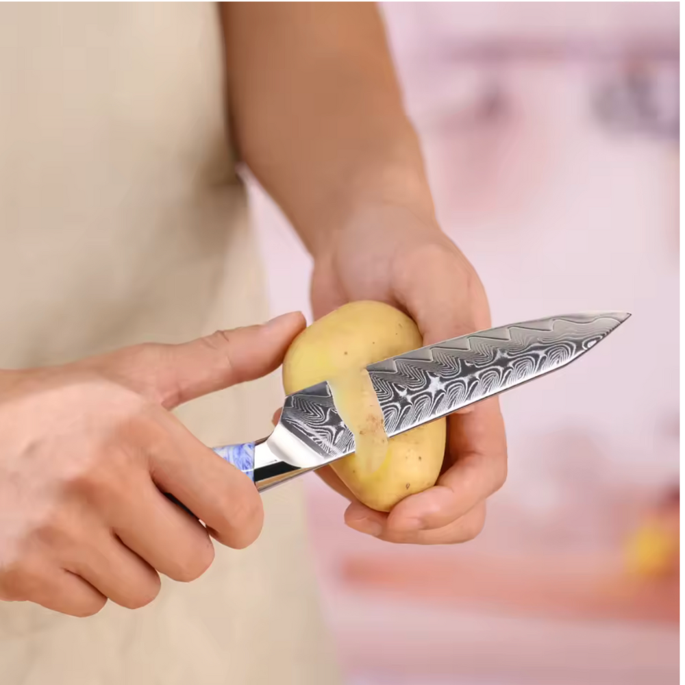 Couteau de Cuisine Japonais - Utilitaire - Edition Tenshi Bleu