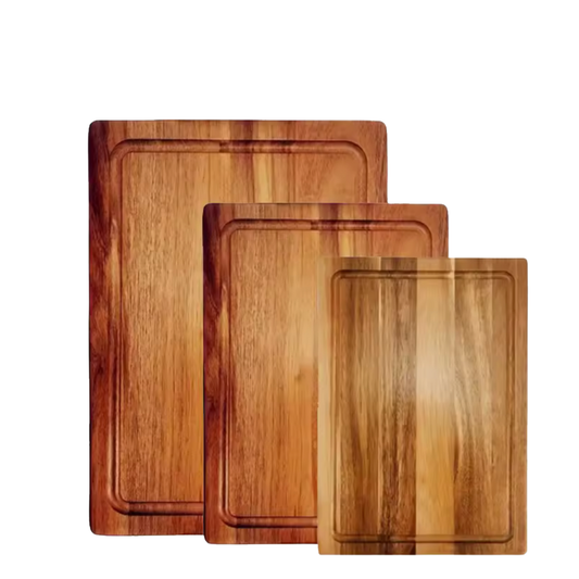 Ensemble de 3 planches à découper – Bois naturel (S/M/L)
