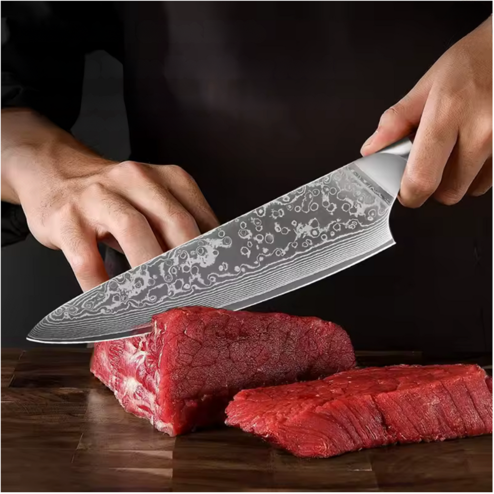 Coffret de 4 Couteaux de Cuisine Acier Damas – Édition Mokuzai