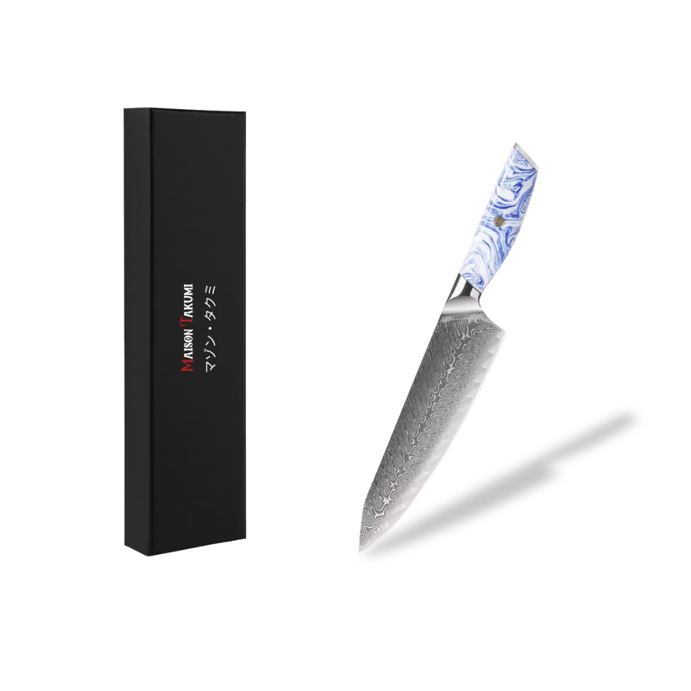 Couteau de Cuisine Japonais - Couteau De Chef - Edition Tenshi Bleu
