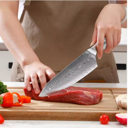 Couteau De Cuisine Japonais - Couteau De Chef - Edition Tenshi Blanc