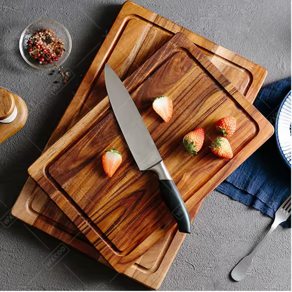 Ensemble de 3 planches à découper – Bois naturel (S/M/L)