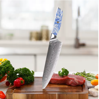Couteau de Cuisine Japonais - Couteau De Chef - Edition Tenshi Bleu