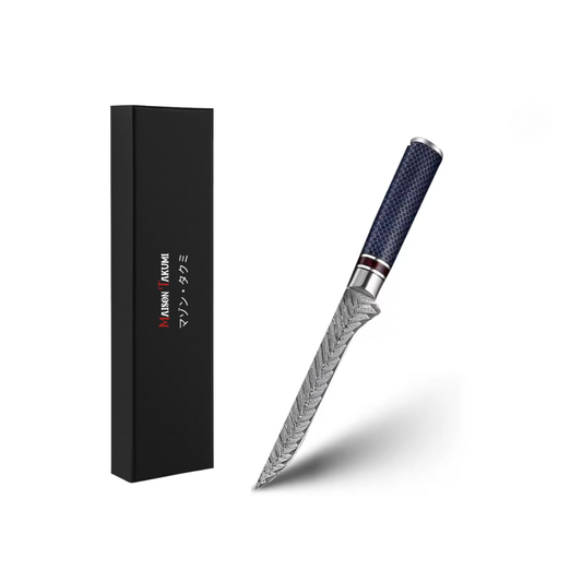 Couteau de Cuisine Japonais - Couteau A Désosser - Edition Aomi Bleu Marine